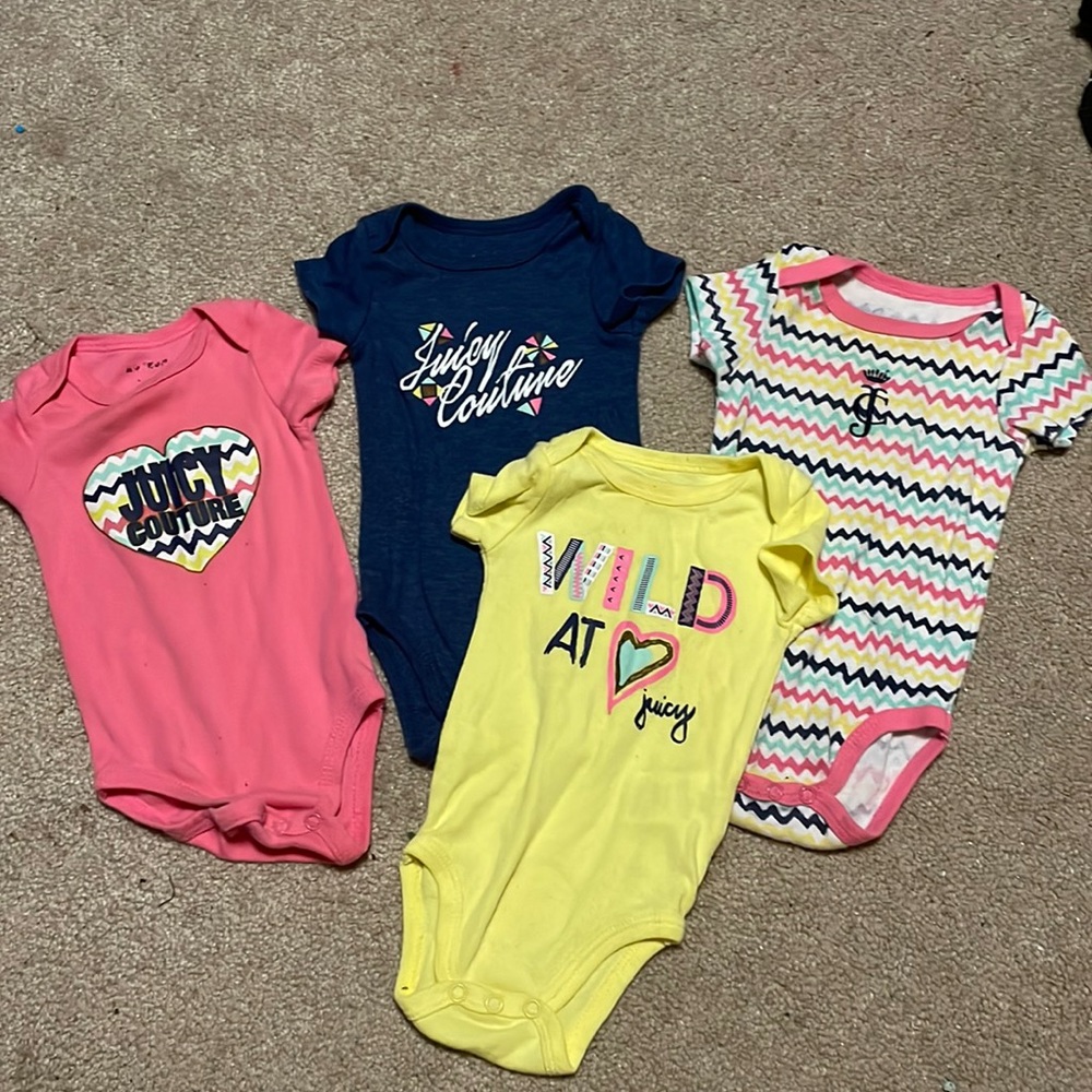 Juicy Couture 0-3 month onesies